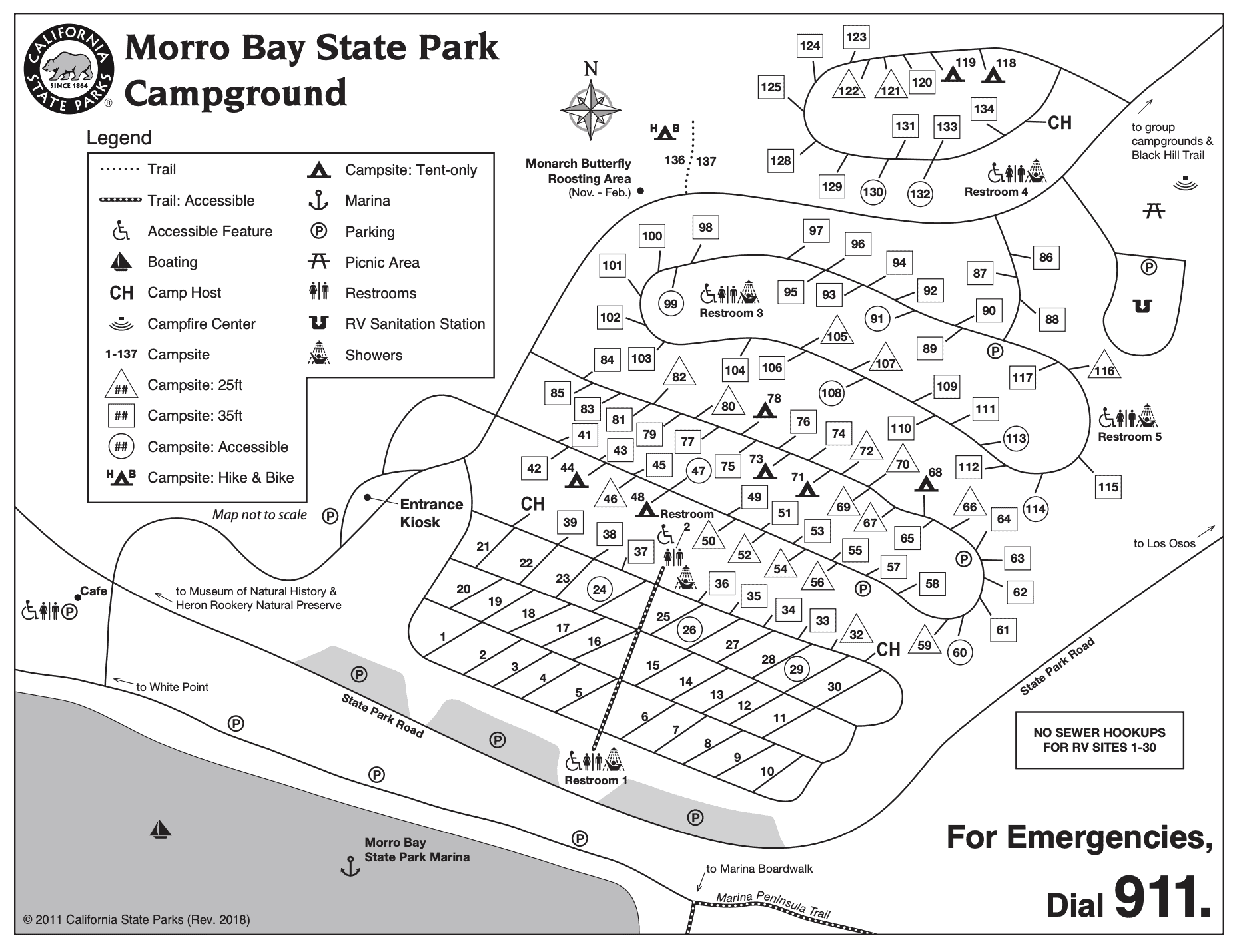 Morro Bay State Park campground map